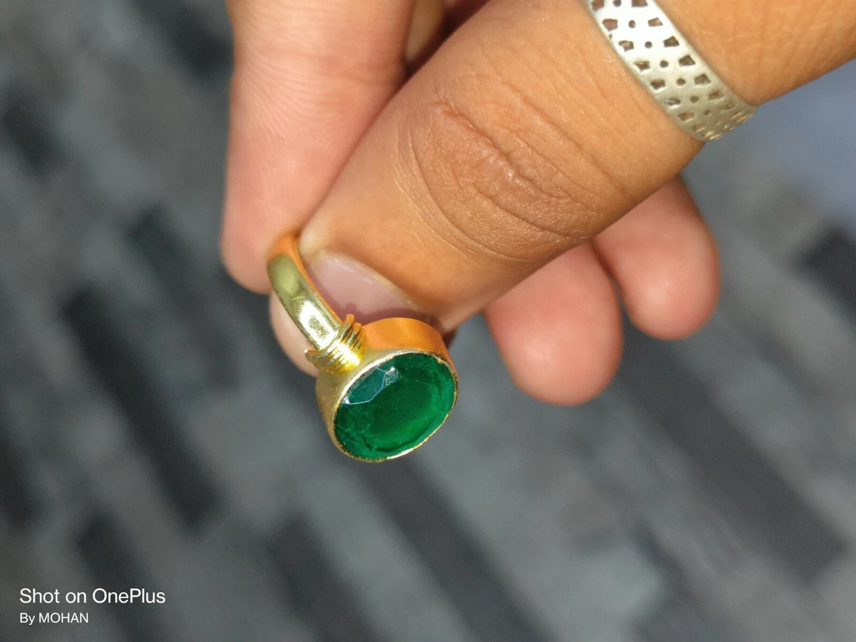 Natural Certified Emerald Ring In Panchdhatu Ring,Rashi Ratan Ring | eBay