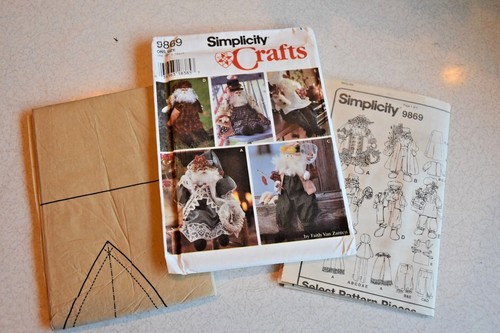 1996 #9869 Uncut Simplicity 21" Santa Claus Body & Clothes Pattern Golf Fisher - Picture 5 of 5