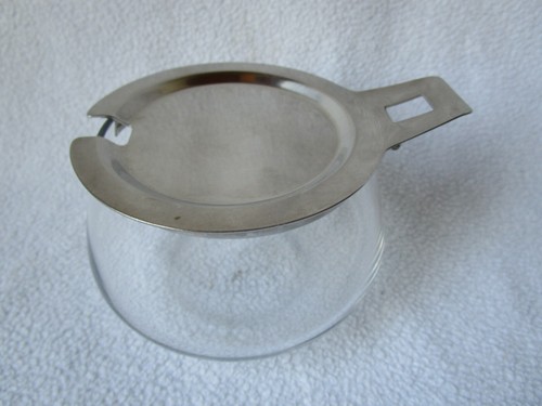 WMF Geleedose 518 Wagenfeld Design Glas/Chrom mit Klappdeckel unbeschädigt 1965 - Bild 1 von 8