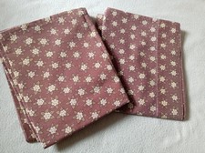 2 Vintage Retro Brown Flower Power Pillowcases St Michael Made in England