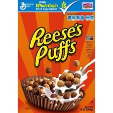 6x Reese's Puffs Cereal Chocolate Peanut Butter Snack Breakfast Sealed New 11.5o