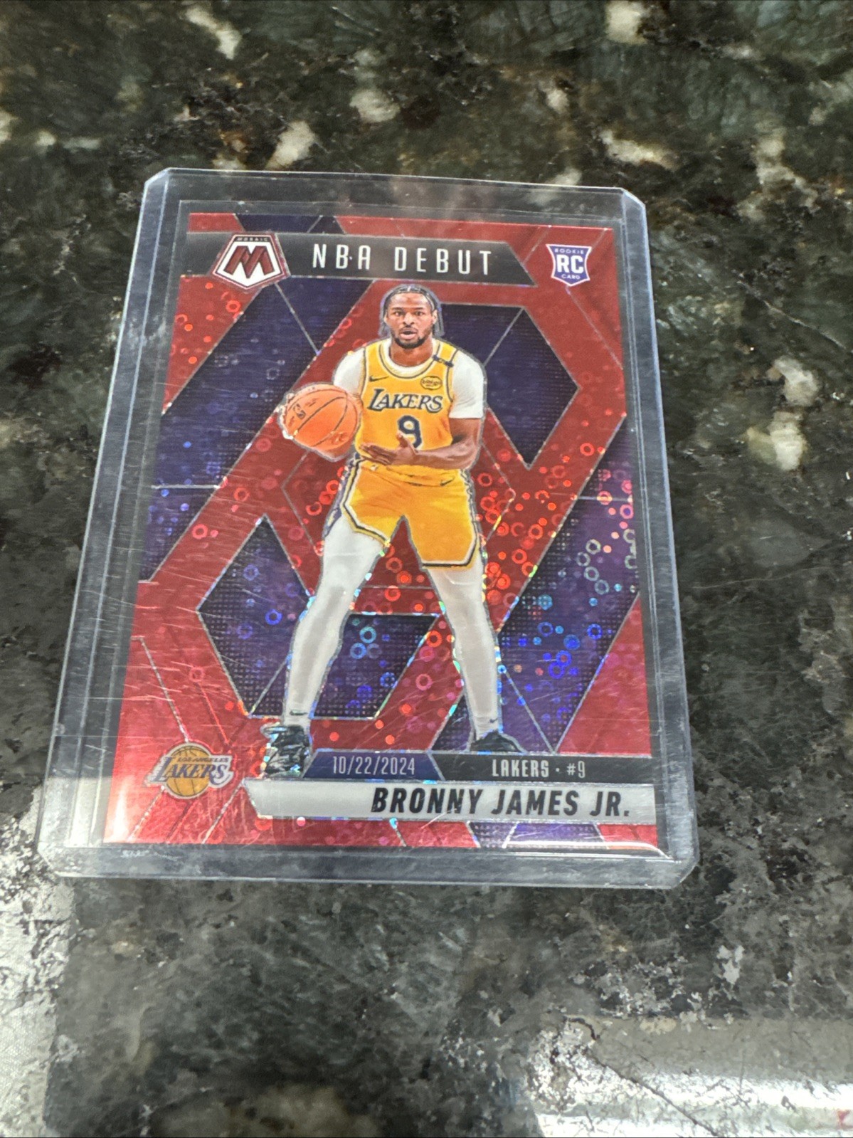 2024-25 Panini Mosaic - NBA Debut Bronny James #262 Red Mosaic Prizm /99