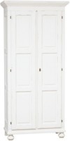 Biscottini Country Schrank Shabby Chic Weiß Antik 100X50X210 Cm Holz