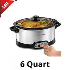 Hamilton Beach Silver Programmable 6 Quart Slow Cooker