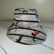 UV Skinz Frogs Gray Reversible Bucket Sun Hat 50 spf Size 4T outdoors boating