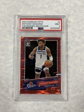 2020 Donruss Optic The Rookies Red Pulsar #5 Anthony Edwards PSA 9 Mint pop 4