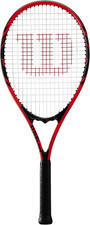 Wilson Federer Adult Recreational Tennis Racket - Grip Size 3 - 4 3/8", Red/Whit