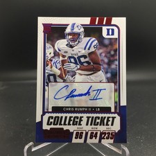 Chris Rumph II 2021 Panini Contenders Draft Picks Red Auto 204 Duke Rookie