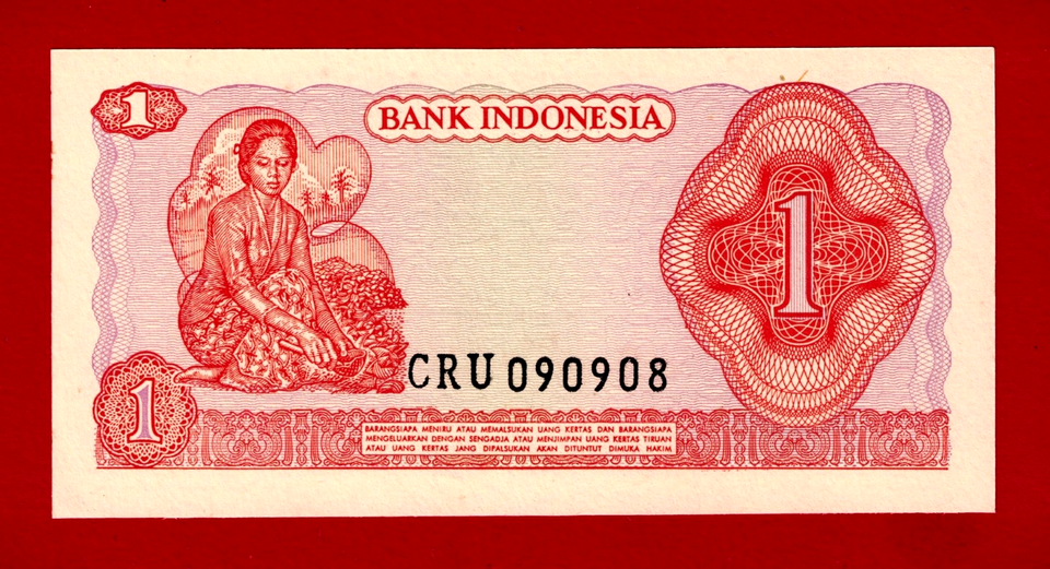 Satu Ratus Rupiah INDONESIA RARE 1 Satu Rupiah 1968 UNC Note Sign: Prawiro & Soeksmono (P ...
