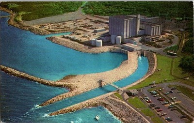 Pilgrim Station Nuclear Power Plant Plymouth MA Vintage Postcard 1963