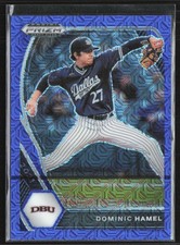 Dominic Hamel 2021 Panini Prizm Draft Blue Mojo #PDP81 New York Mets