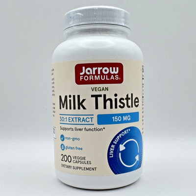 Jarrow Formula Vegan Milk Thistle 150mg Liver Function Support 200 Caps EXP 4/27