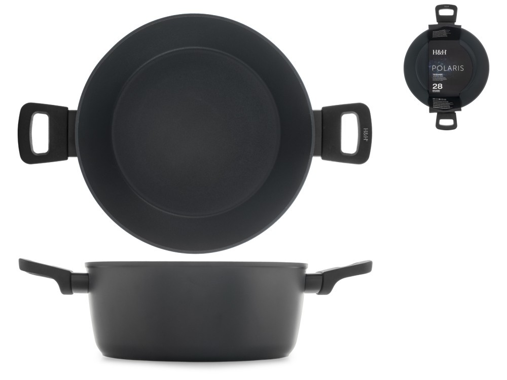 H&H 2-Handle Polaris Frying Pan In Aluminium With Non-Stick Coating 11 Inches