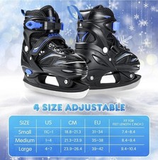 Adjustable Ice Skates for Kids Boys Girls with Skate Bag, Kids Hockey Skates for