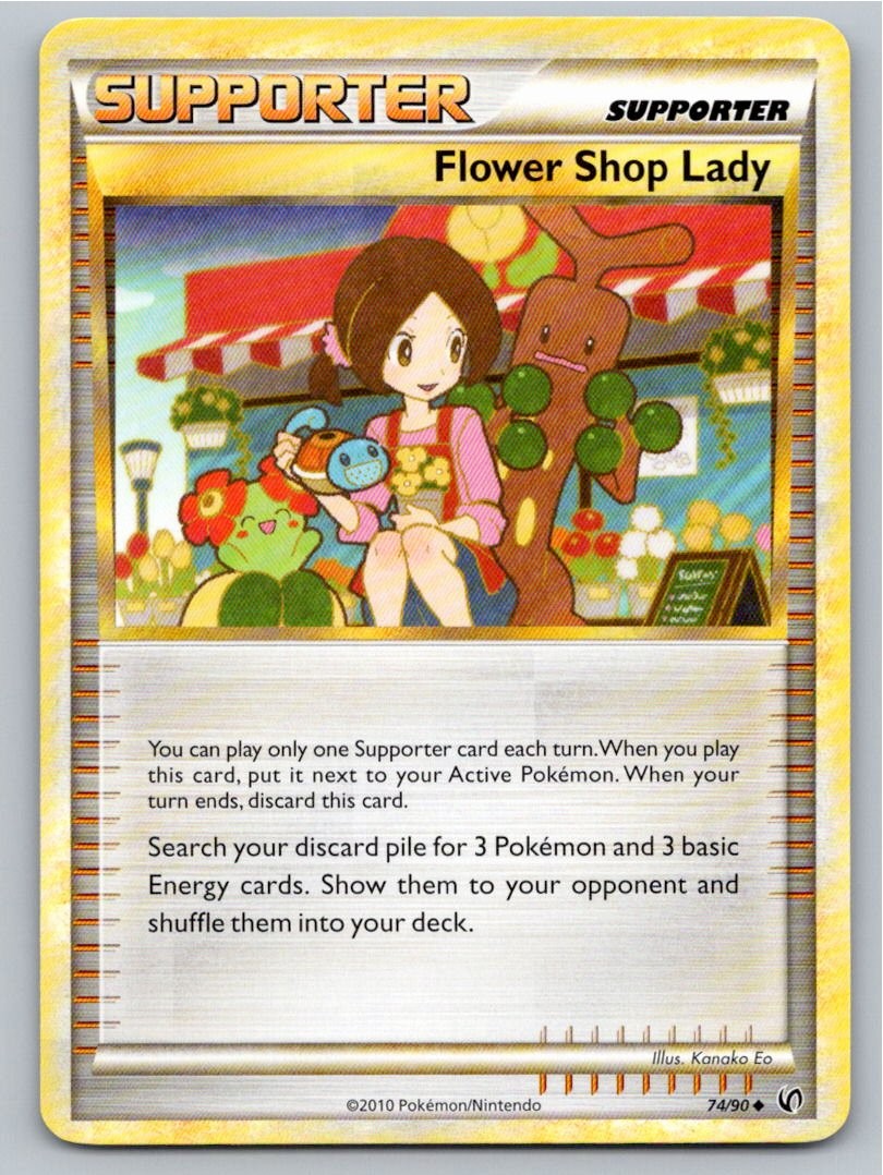 2010 POKEMON FLOWER SHOP LADY HGSS UNDAUNTED 74/90 UC NM A78414 FREE S&H