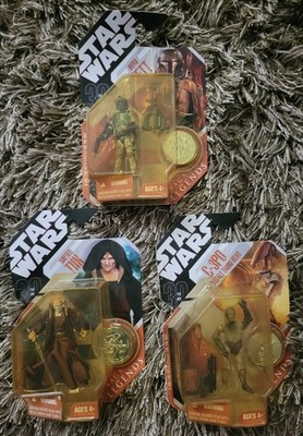 2007 Star Wars 30th Anniversary Collection Boba Fett, Saesee Tiin, C-3PO