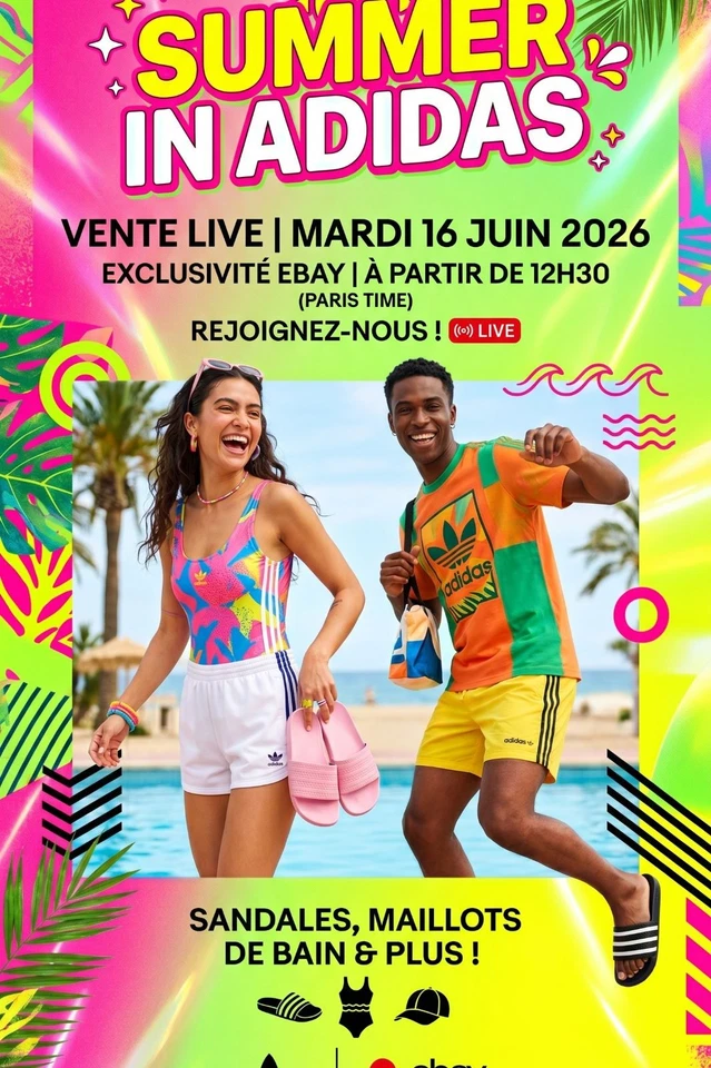 🔥 ADIDAS EXCLUSIF —Short  & Swimwear  & Sandales PDD à -70%