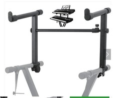 2 tier Keyboard Stand Extension Adapter Adjustable Width 2nd Tier X-Style Piano