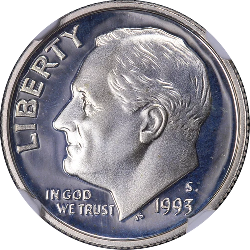 1993-S Silver Proof Roosevelt Dime NGC PF70 Ultra Cameo