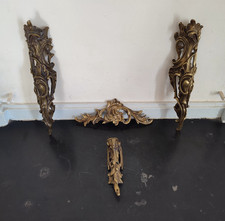 Lot d'ornements de meuble anciens – Bronze doré / Laiton Style Louis XV Rocaille