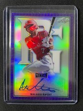2020 Leaf Perfect Game Malakhi Knight Purple Metal Autograph #25/25!!!