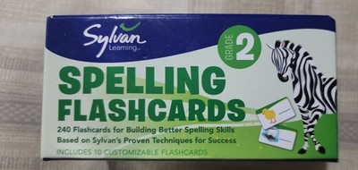 Sylvan Learning Center spelling Flash Cards Grade 1 , 2 & scholastic 1 to 100 