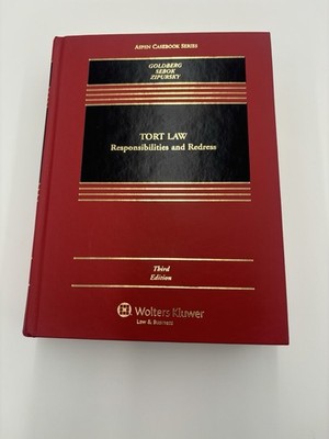 Aspen Casebook Ser.: Tort Law : Responsibilities and Redress by Anthony James...
