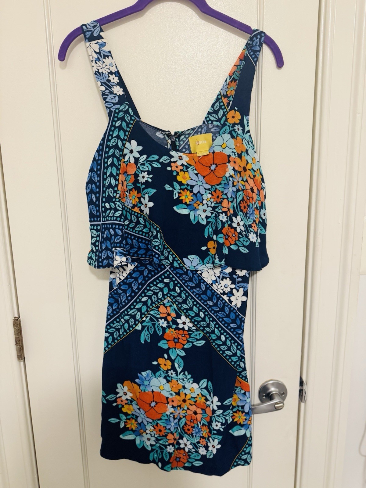 Maeve by Anthropologie Tisana Blue colorful Floral Dress Sz 0