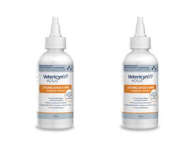 Vetericyn VF plus Lösung 2x Auge+Ohr Augen und Ohrenreiniger 120ml Hunde Katzen