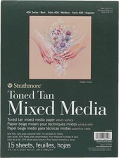 Toned Mixed Media Paper Toned Tan 9"X12"-15 Sheets -62462209