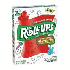 Fruit Roll-Ups Strawberry Pack 10 - 0.5oz Best Before 17th February 2026