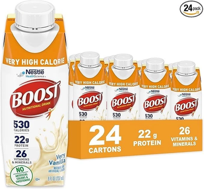 #ad Boost Very High Calorie Vanilla Nutritional Drink – 22G Protein 24 pack $40.00