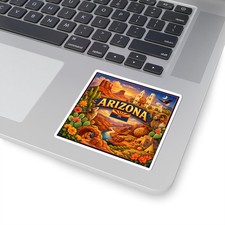 Arizona Sticker  State Travel Sticker, Grand Canyon, Flag