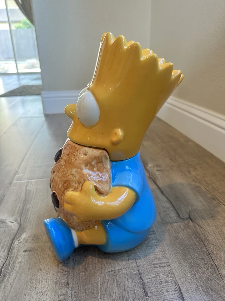 Vintage Bart Simpson Ceramic Cookie Jar Treasure Craft no Box 1994, GUC  - Image 2 of 4