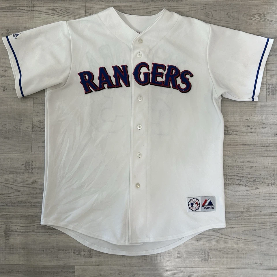 Camiseta cosida vintage Mark Teixeira Texas Rangers para hombre *XL blanca MLB EN MUY BUENA CONDICIÓN Foto 2 de 4