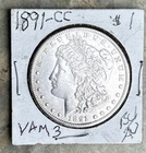 1891-CC Morgan Silver Dollar AU Uncertified vam3 spitting eagle