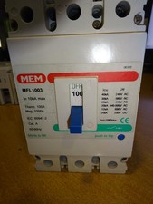 MEM EATON 100 AMP 25kA TRIPLE POLE MCCB MFL1003