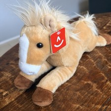 Aurora 11" ECO Flopsie Butterscotch Horse Pony Beanbag Plush Stuffed Animal