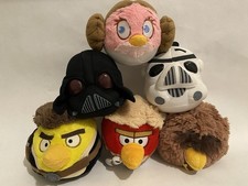 Angry Birds Plush Star Wars Darth Luke Leia Han Storm Trooper Chewy 5" Lot Of 6
