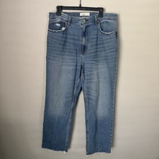 Abercrombie Fitch Curve Love Ankle Straight Ultra High Rise Jeans Size 14/32