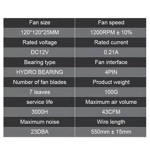 120mm Transparent Crystal RGB Computer Case Cooling Fans Gaming PC Tower Cooler - Afbeelding 3 van 12