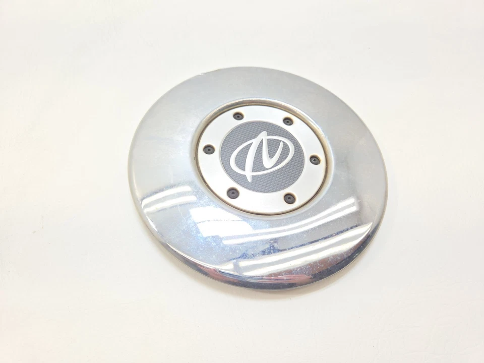 Oldsmobile Aurora # 6042 2001-2003 tapa central de rueda cromada GM # 9592955 usado Foto 3 de 4