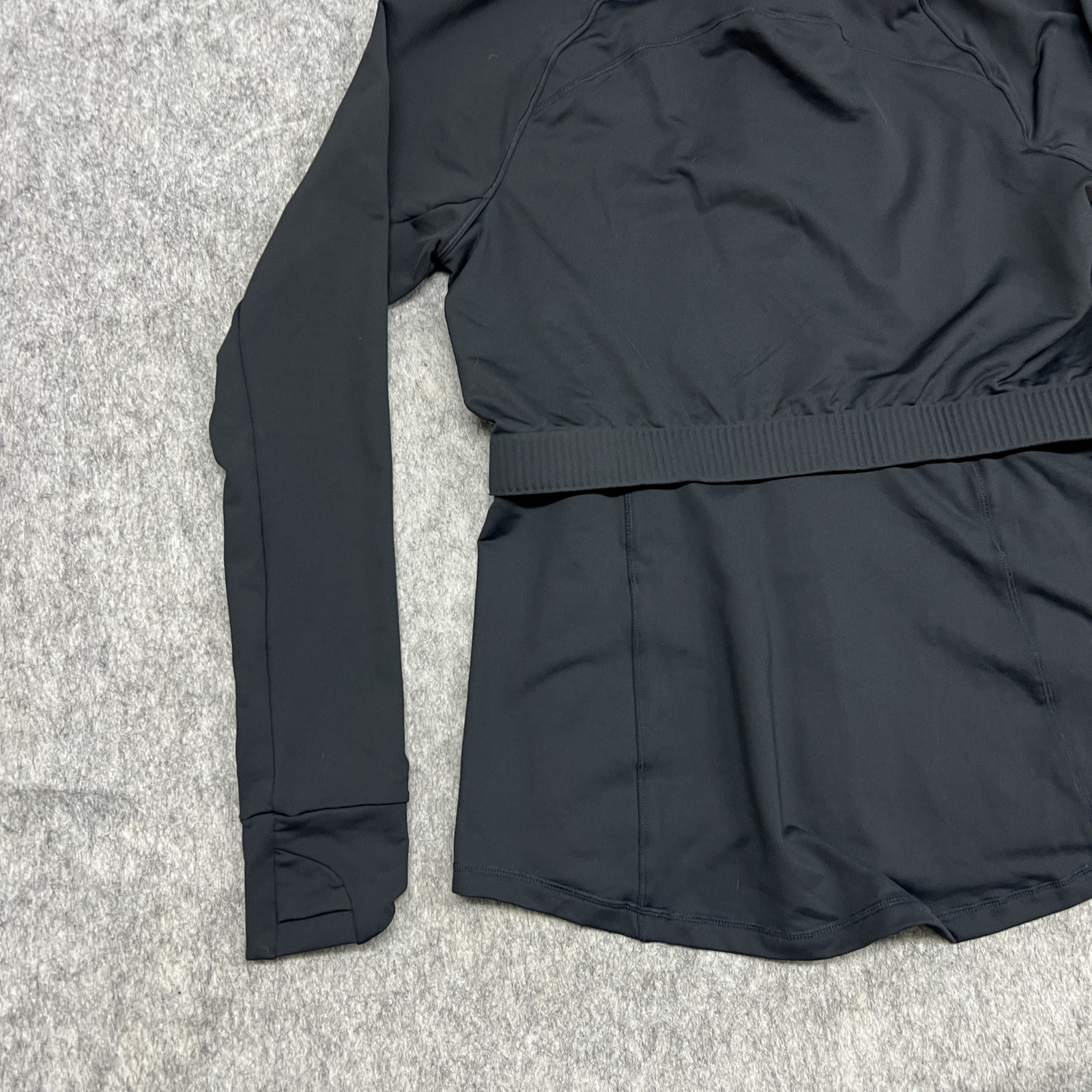 Fabletics Jacket Womens Small Black Trinity Long … - image 16