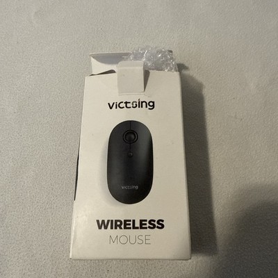VicTsing Wireless Ergonomic Mouse Mice Noiseless For PC Laptop  Black & Gold NIB