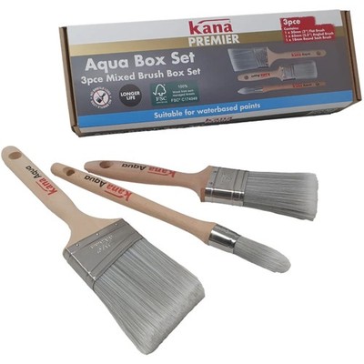 Kana Premier Aqua gemischte Pinsel Box Set 3 Stück