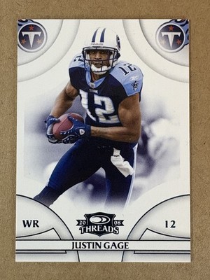 2008 Donruss Threads #146 Justin Gage Retail Blue #/350 Tennessee Titans
