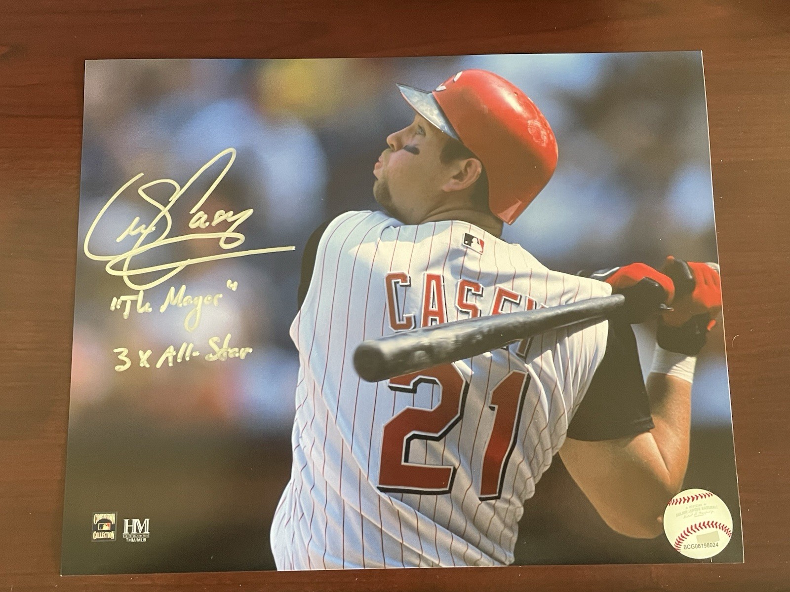 Sean Casey Cincinnati Reds Signed 8x10 Photo Proof The Mayor Inscription