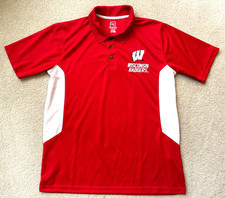 University of Wisconsin Badgers Pro Edge Polo Embroidered NCAA Mens Large 42/44