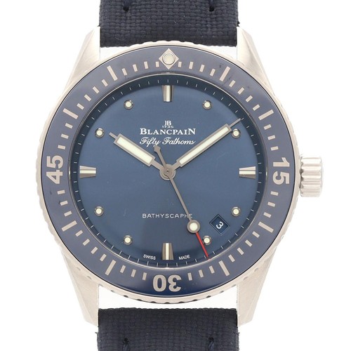 Authentic Blancpain Fifty Fathoms Bathyscaphe 5100-1140-052A Stainless Steel...