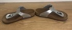 Girls Birkenstock Gizeh Sandals Slides Shoes Silver Leather 30/ 12-12.5 — photo 4